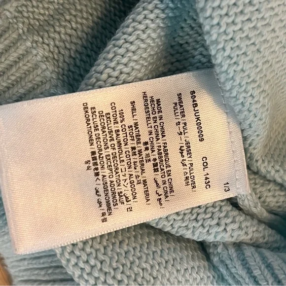 Bonpoint Crewneck light blue Voyage sweater - 100% cotton - Picture 8 of 9